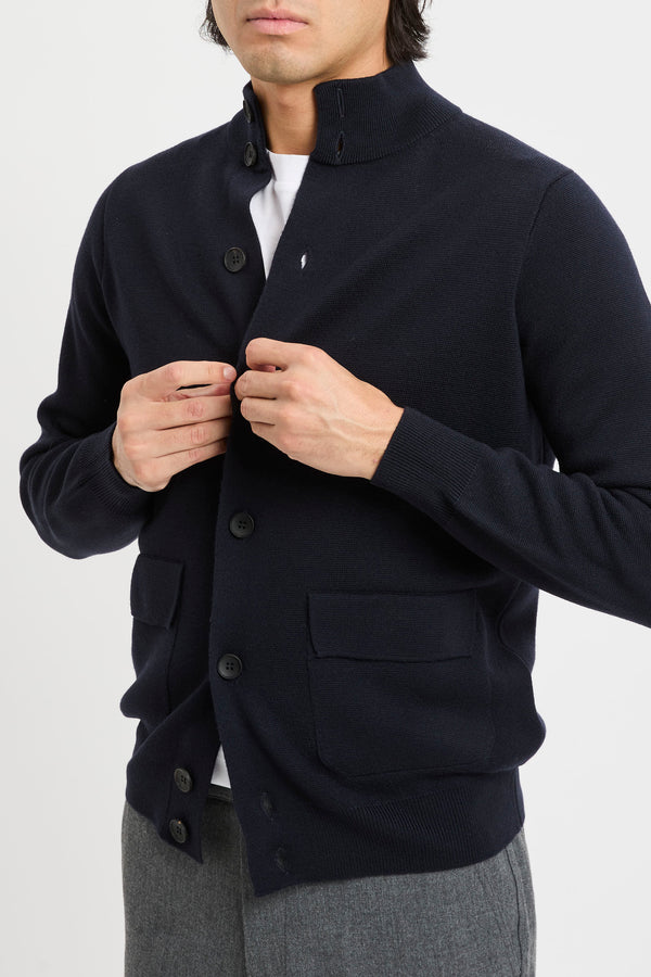 Cardigan con bottoni punto Milano - 3