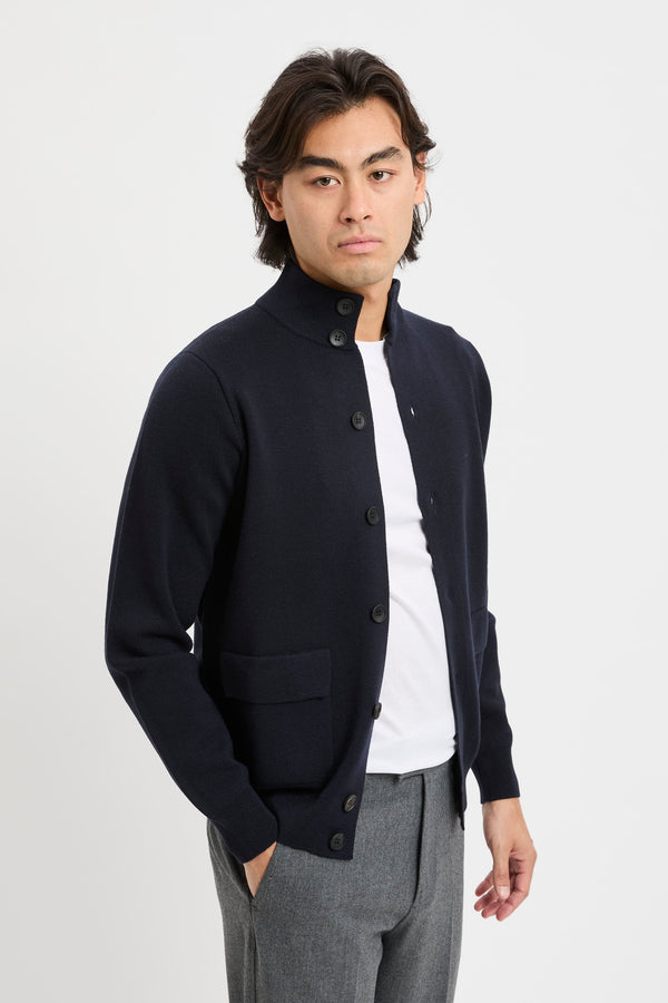 Cardigan con bottoni punto Milano - 4