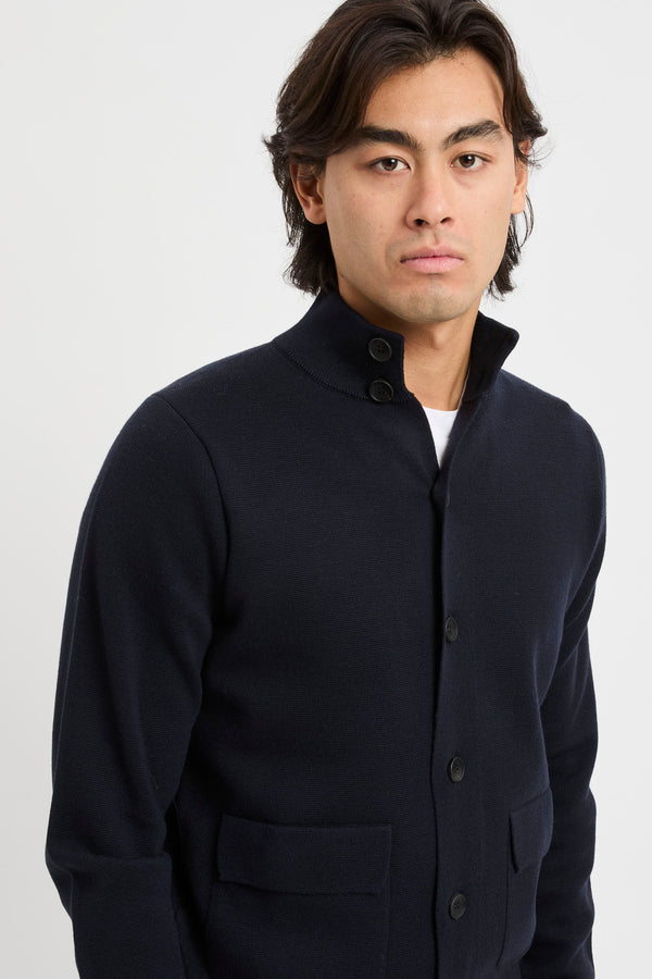 Cardigan con bottoni punto Milano - 5