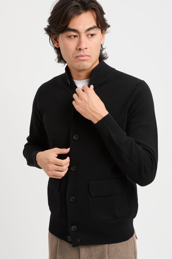 Cardigan con bottoni punto Milano - 3