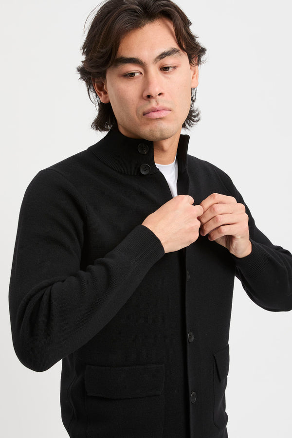 Cardigan con bottoni punto Milano - 5