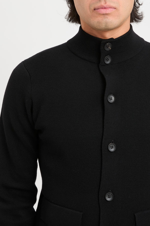 Cardigan con bottoni punto Milano - 7