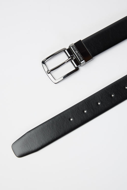 Cintura reversibile in pelle