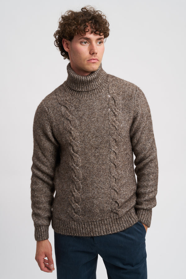 Rollkragenpullover aus Baumwolle und Alpaka - 3