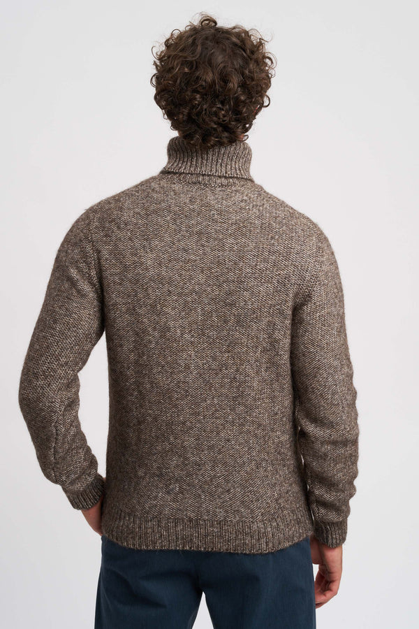 Rollkragenpullover aus Baumwolle und Alpaka - 4