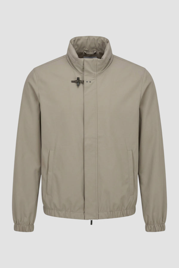 Short bomber jacket in stretch nylon - 1