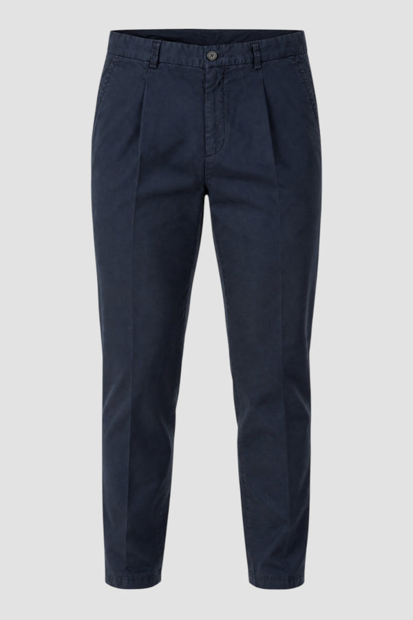 Pantaloni Regular Fit in Cotone Spigato - 1
