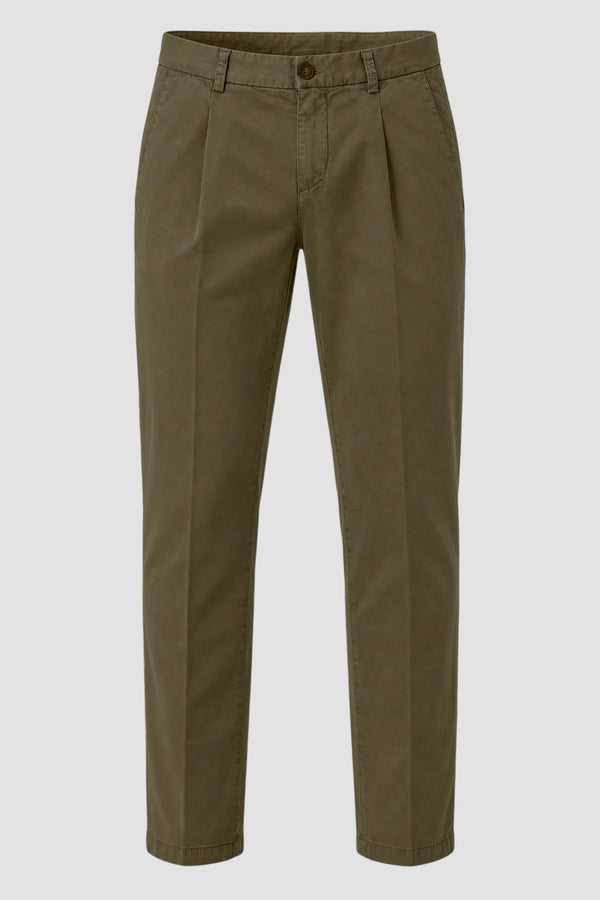 Pantaloni Regular Fit in Cotone Spigato - 1