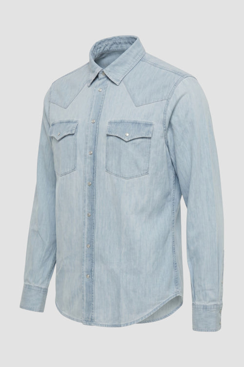 Regular-Fit Westernhemd aus Denim-2