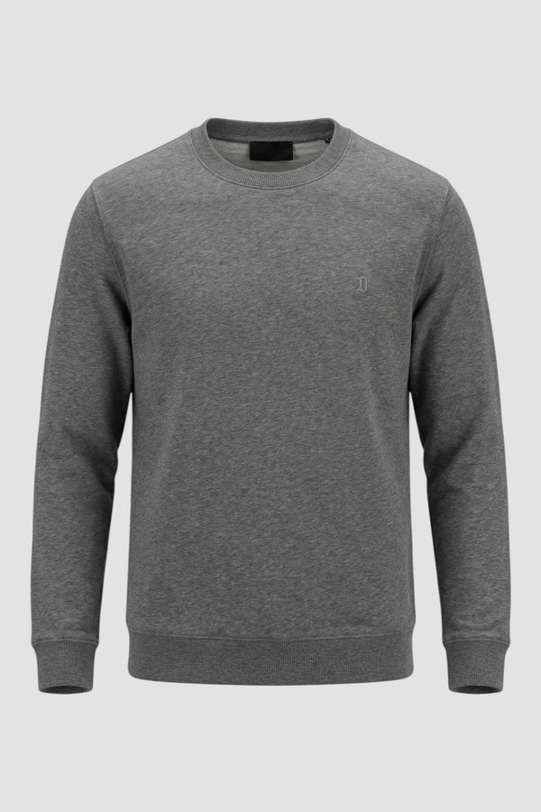 Felpa girocollo regular in cotone - 1