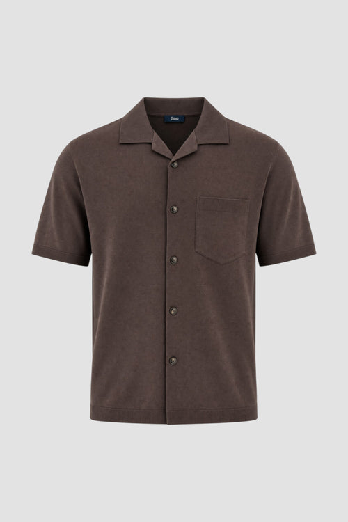 Camicia a maniche corte in jersey knit effect