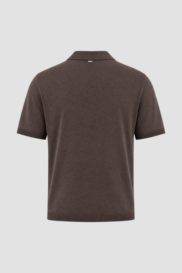 Camicia a maniche corte in jersey knit effect - 3