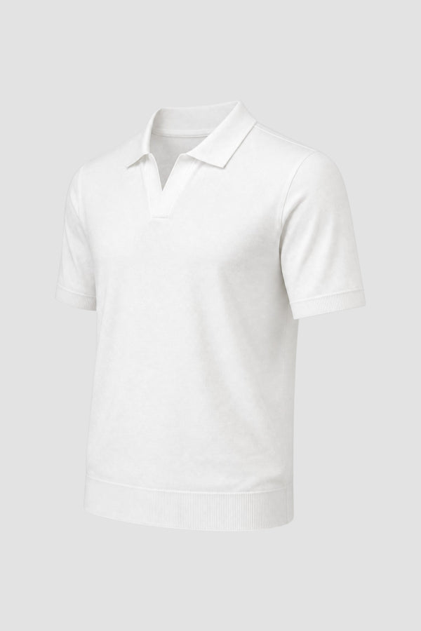 Polo in jersey knit effect - 2
