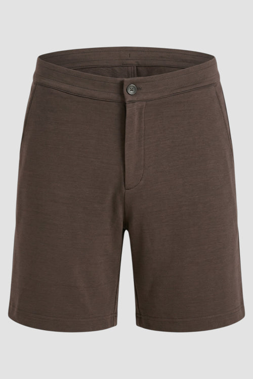 Jersey knit-effect shorts