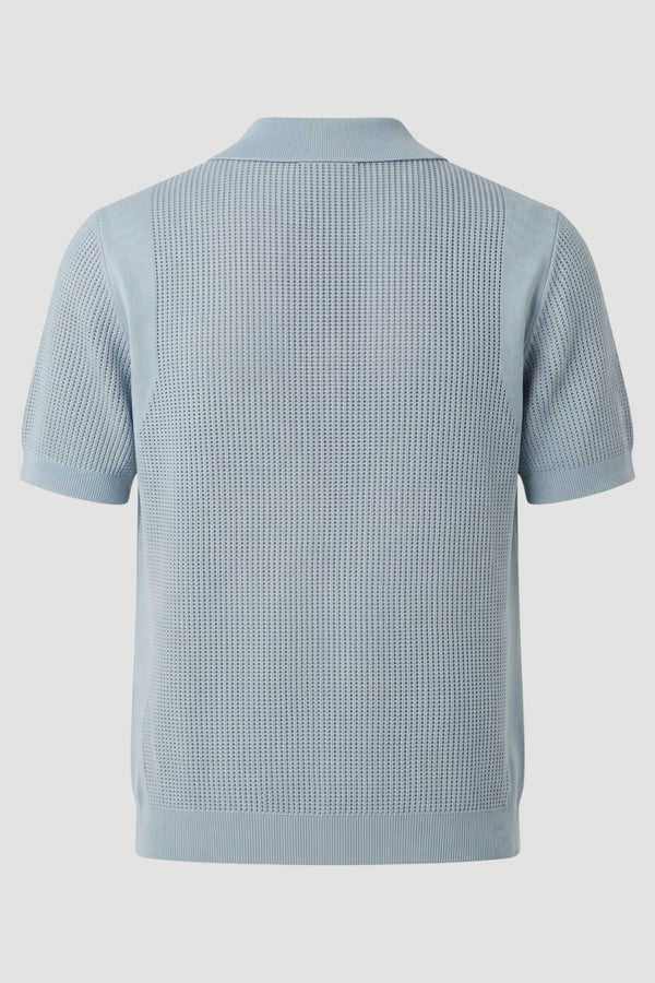 Monogram knit polo shirt - 3