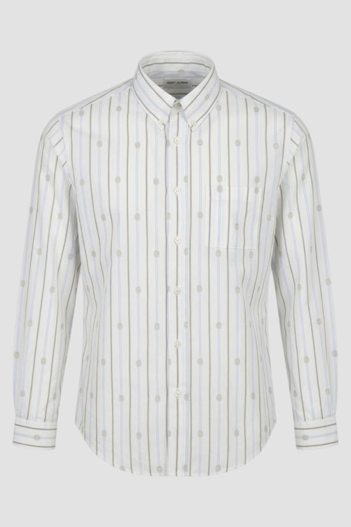 Gestreiftes Hemd mit Monogramm