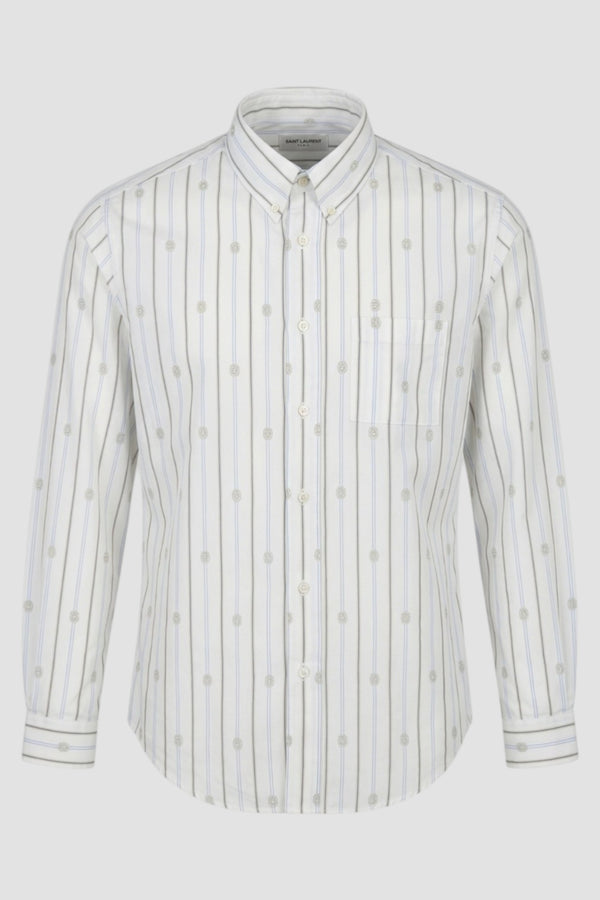 Striped monogram shirt - 1