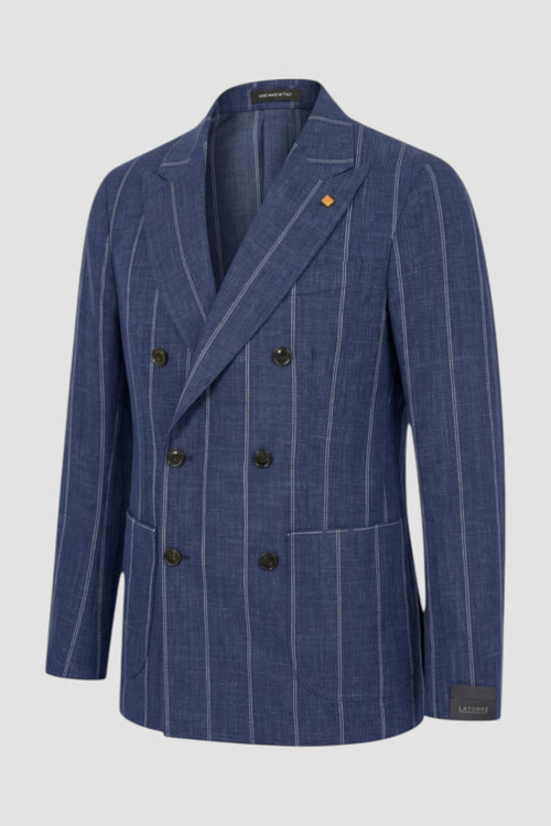 Pinstripe double-breasted jacket-2