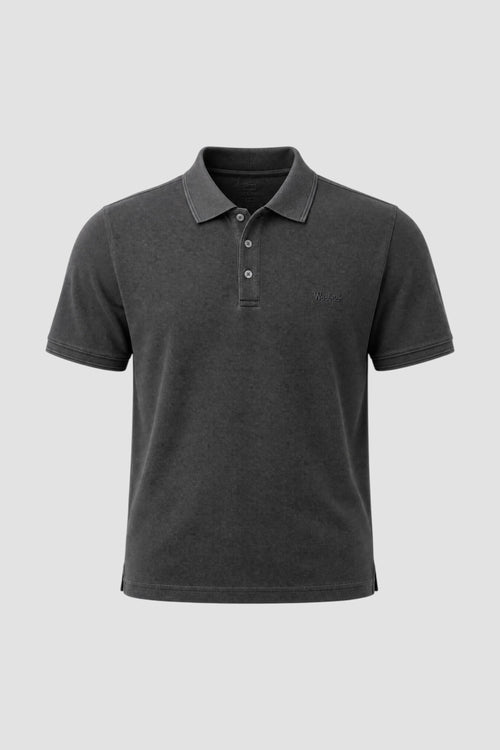 Polo Mackinack in piqué di cotone elasticizzato tinta in capo