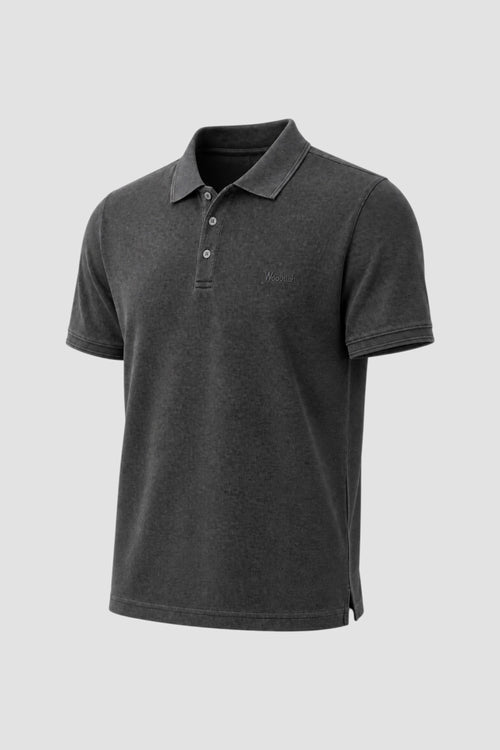 Polo Mackinack in piqué di cotone elasticizzato tinta in capo-2