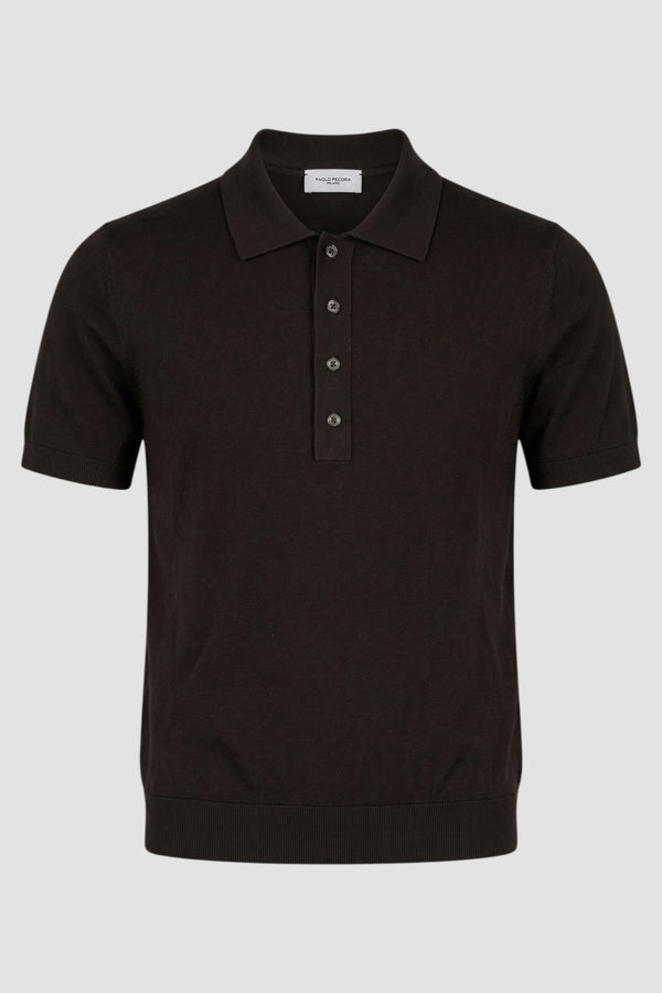 Silk and cotton polo shirt - 1