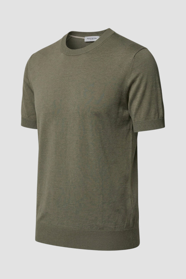 Crew-neck silk and cotton jumper - 2