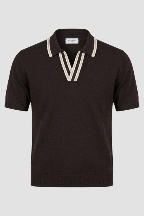 Silk and cotton polo shirt