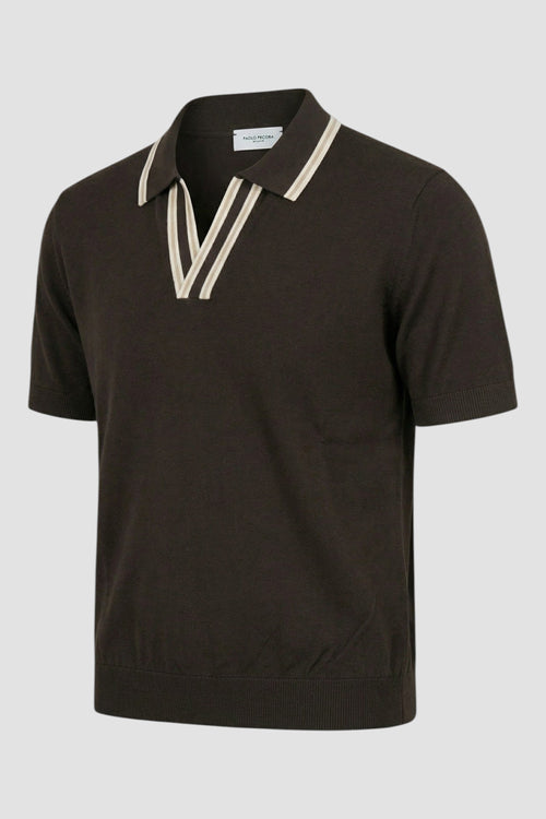 Silk and cotton polo shirt-2