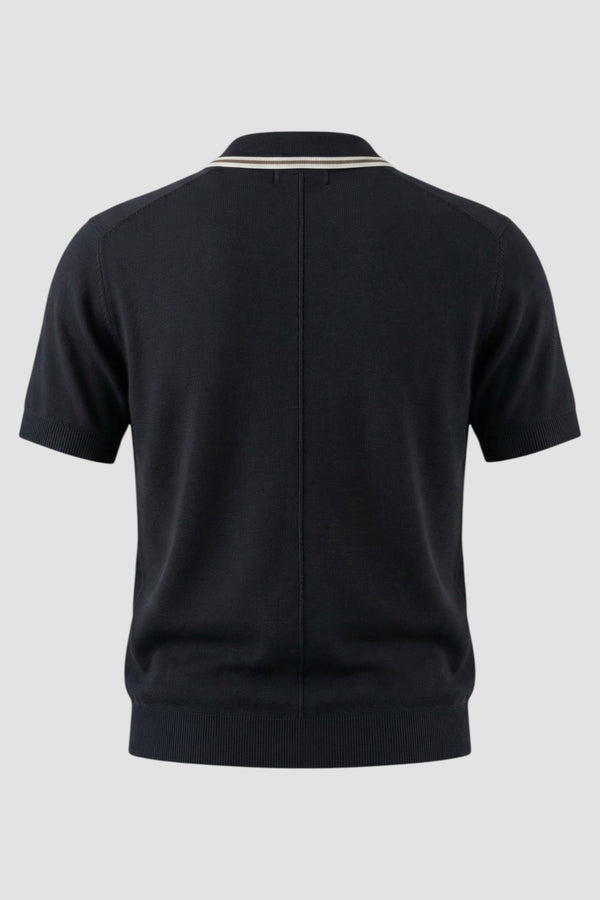 Silk and cotton polo shirt - 3