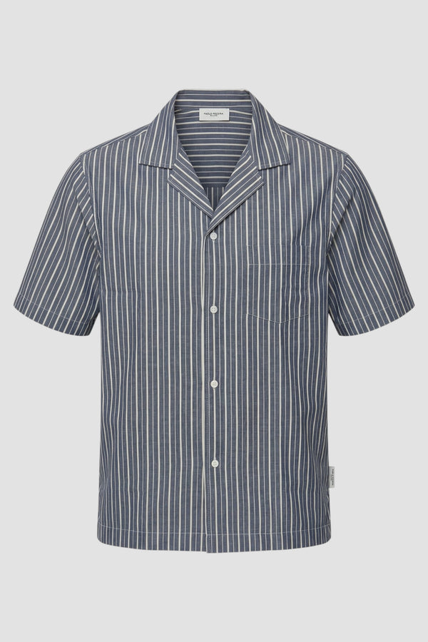 Striped Cotton Boxy Fit Shirt - 1