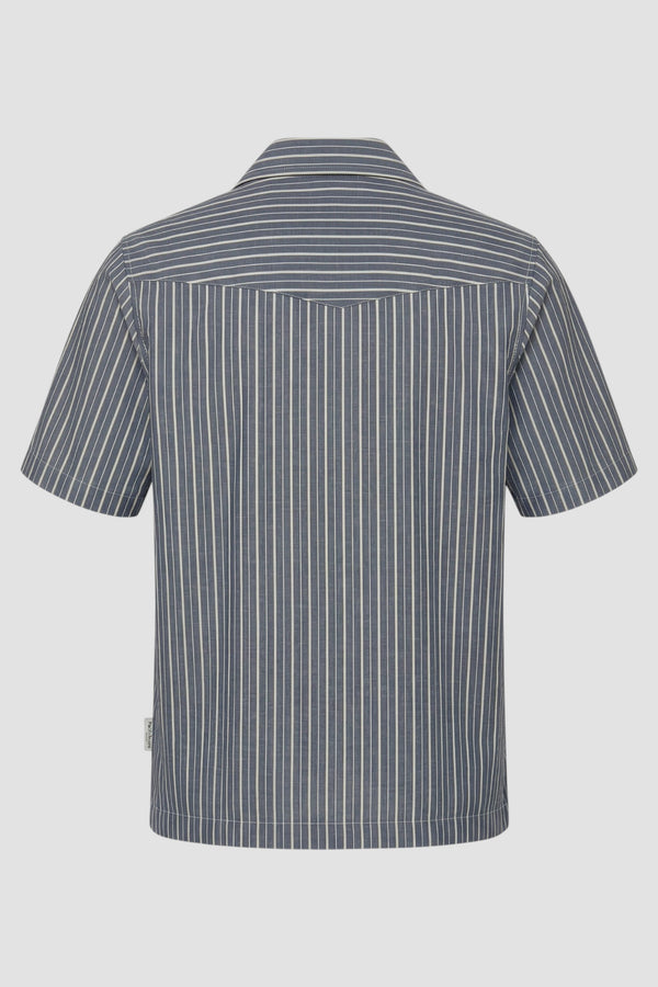 Striped Cotton Boxy Fit Shirt - 3