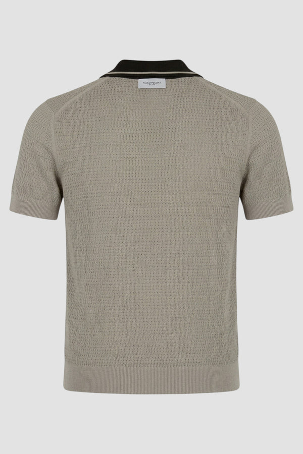 Camicia in maglia a punto diagonale - 3