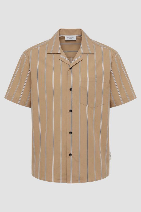 Striped Cotton Boxy Fit Shirt - 1