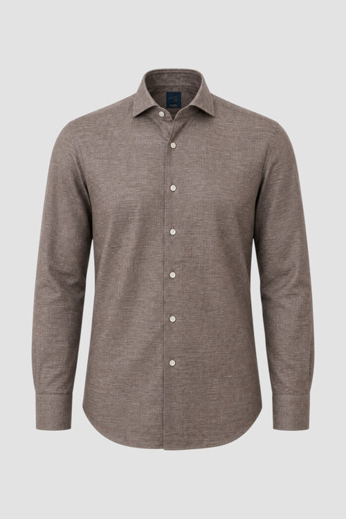 Camicia in cotone e lino