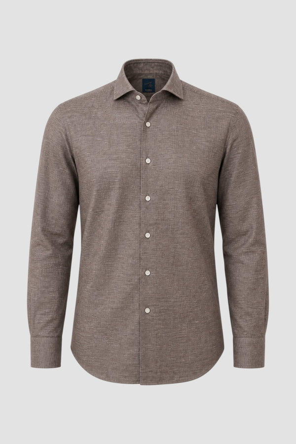 Camicia in cotone e lino - 1