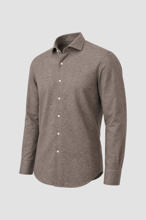 Camicia in cotone e lino-2