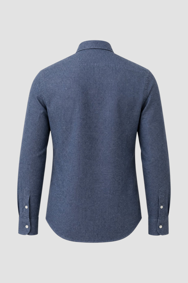 Camicia in lino e cotone denim - 3