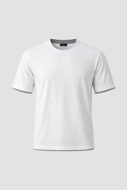 T-shirt con profili a contrasto