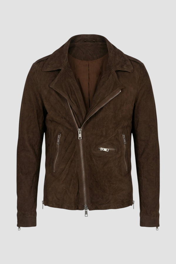 Chiodo in pelle effetto vintage - 1