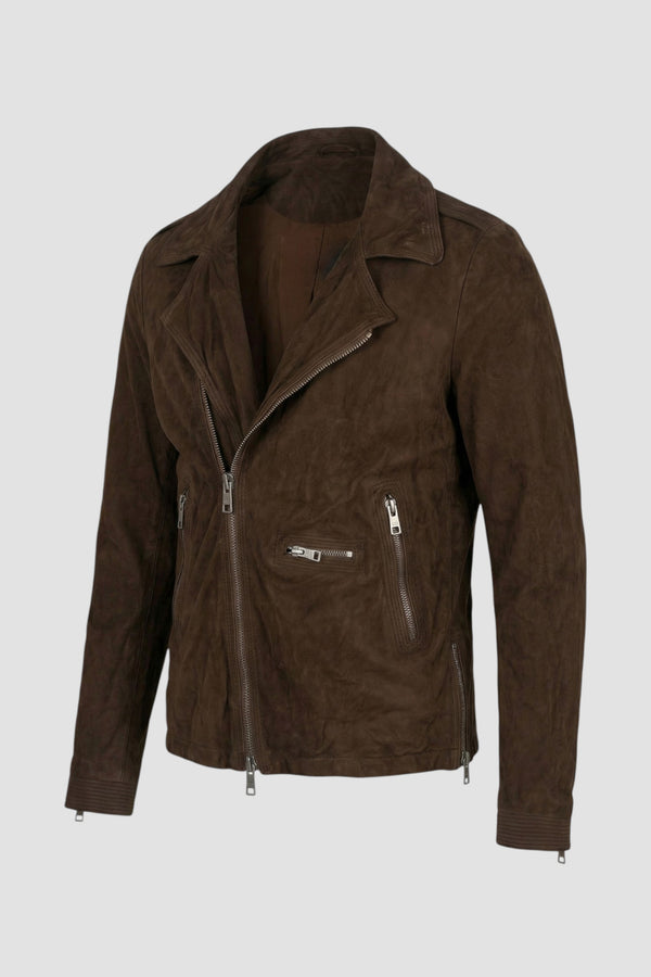 Chiodo in pelle effetto vintage - 2