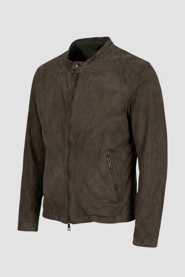 Giacca in pelle con collo coreana - 2