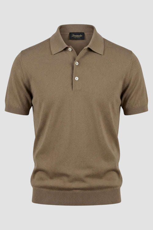 Knitted polo shirt