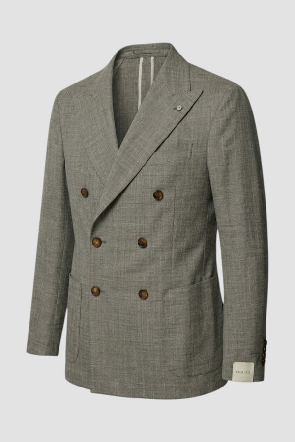 Jacke aus Melangestoff mit Doppelreiher-Knopfleiste - 2