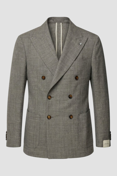 Mélange double-breasted jacket