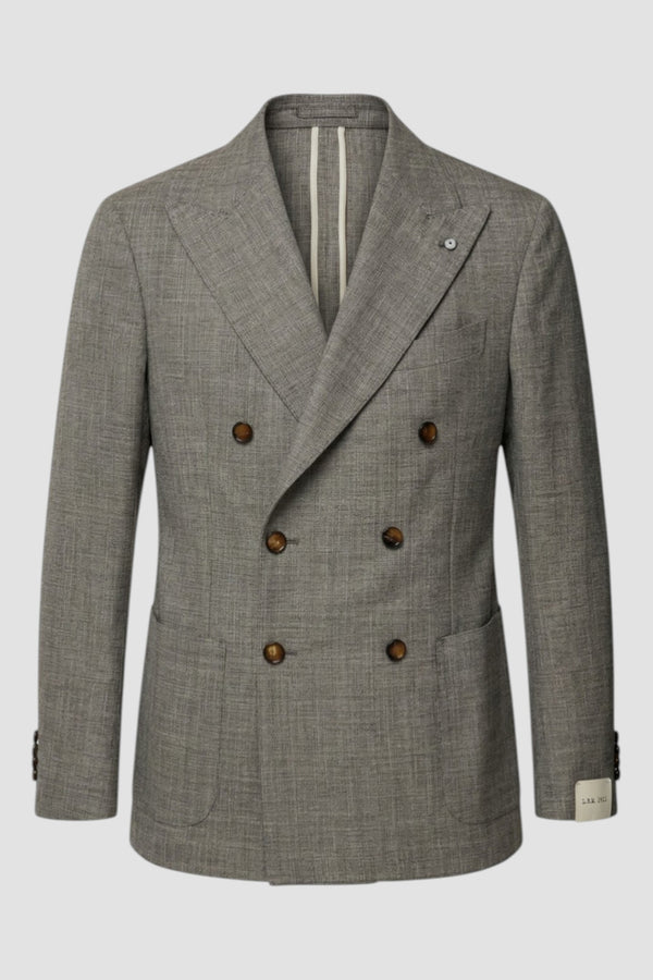 Jacke aus Melangestoff mit Doppelreiher-Knopfleiste - 1