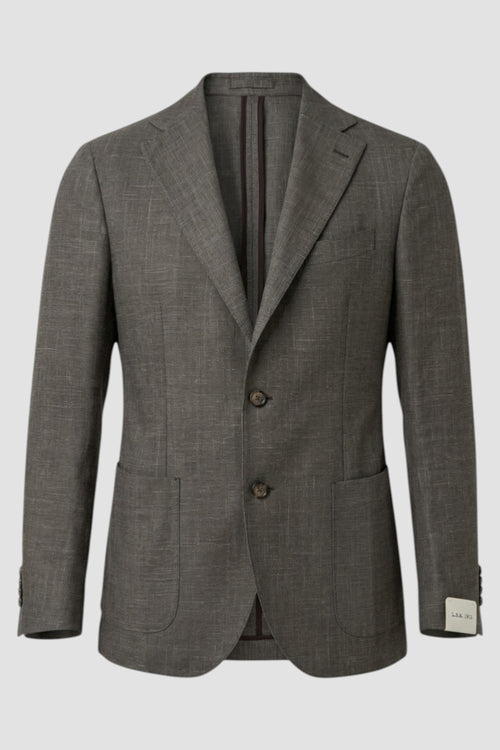 Mélange effect single-breasted jacket