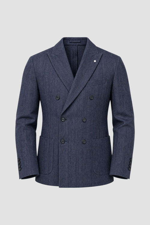 Diagonale, zweireihige Jacke