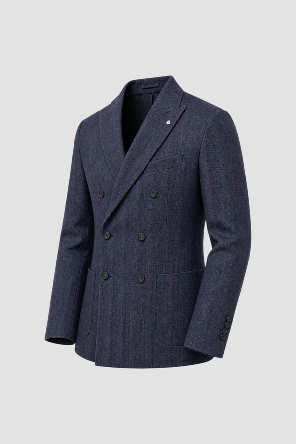 Diagonale, zweireihige Jacke - 2