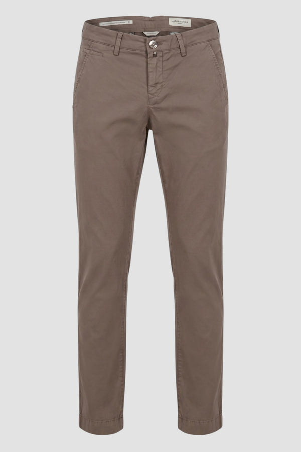 Chino-Hose Bobby Slim aus Stretch-Baumwollgabardine - 1