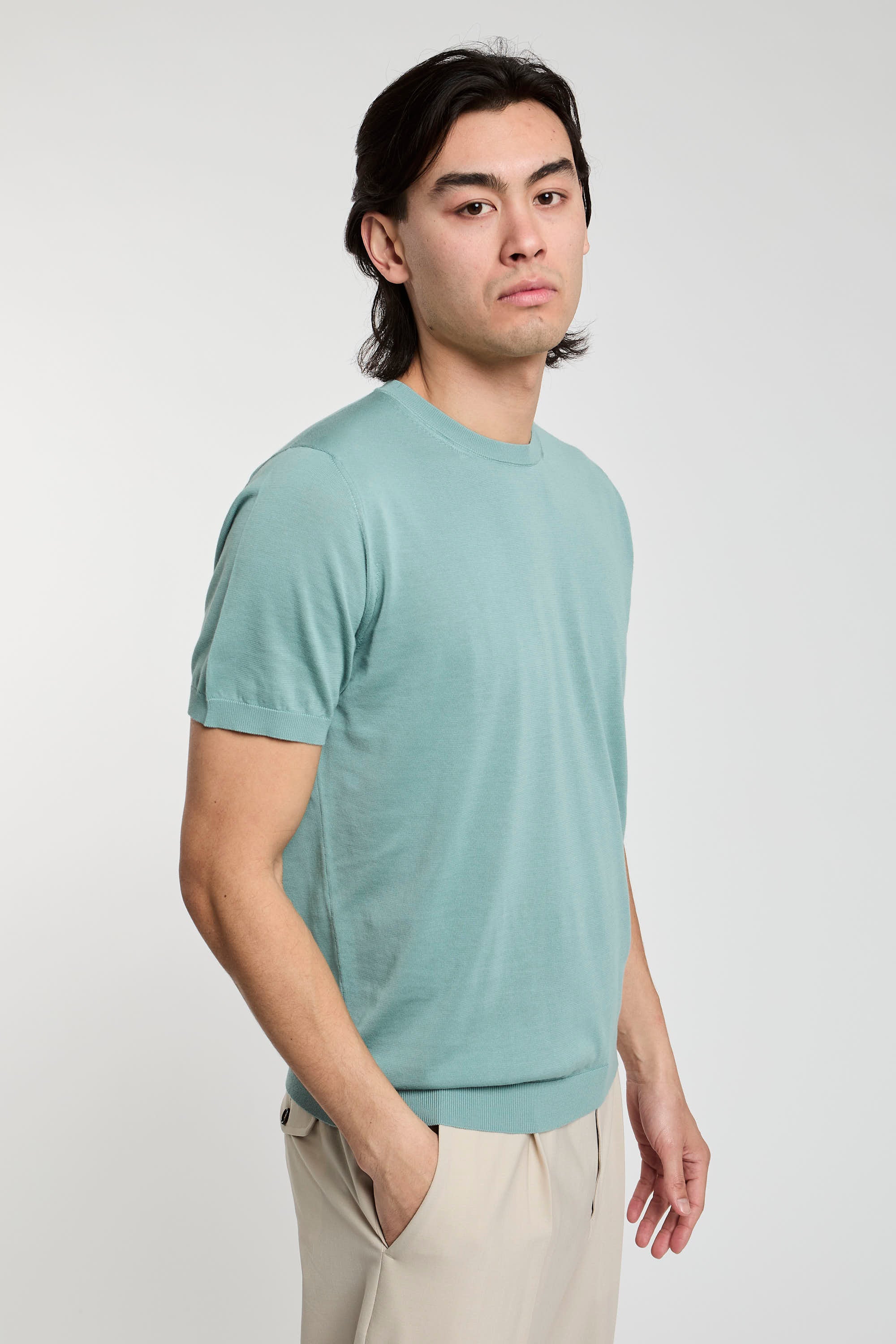 Drumohr Cotton Green T-Shirt-6
